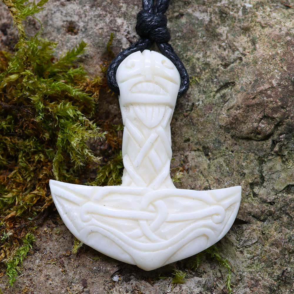 Thorshammer Anhänger Wikinger Schmuck Kette Handarbeit fair gehandelt