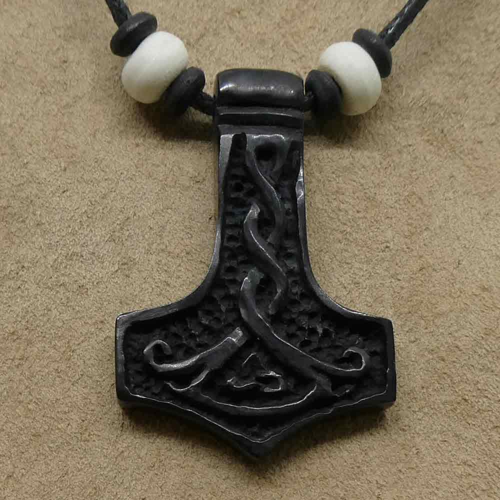 Thorshammer Wikinger Schmuck Horn