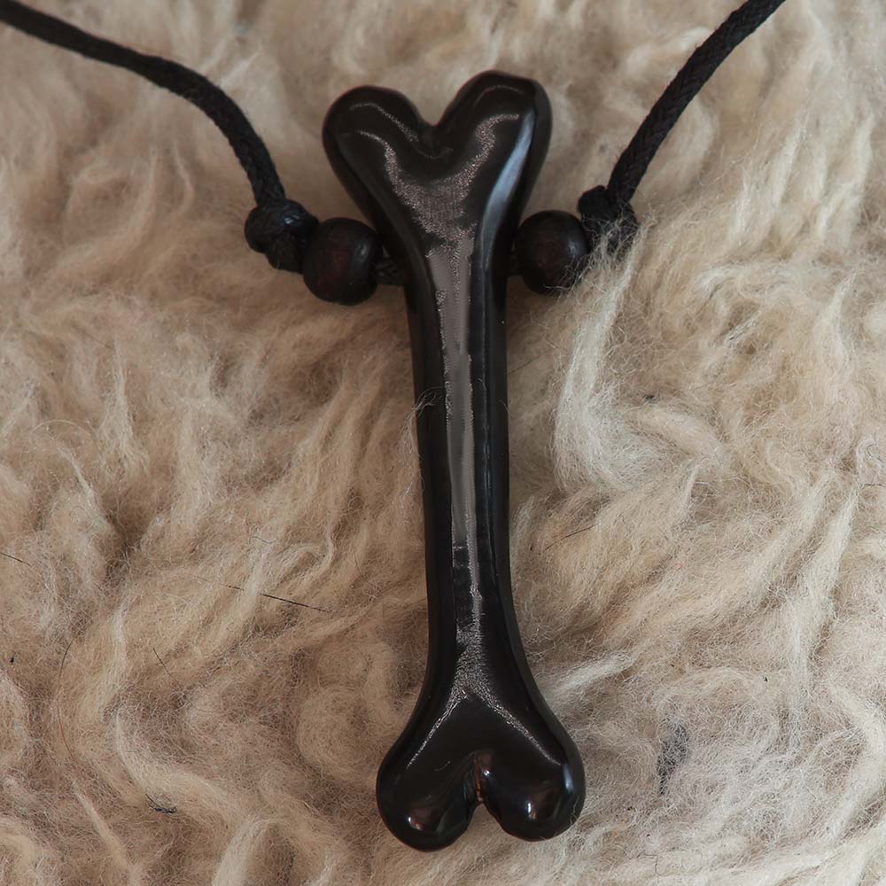 Knochen Horn Kette Schmuck handarbeit fair gehandelt geschnitzt Büffelhorn