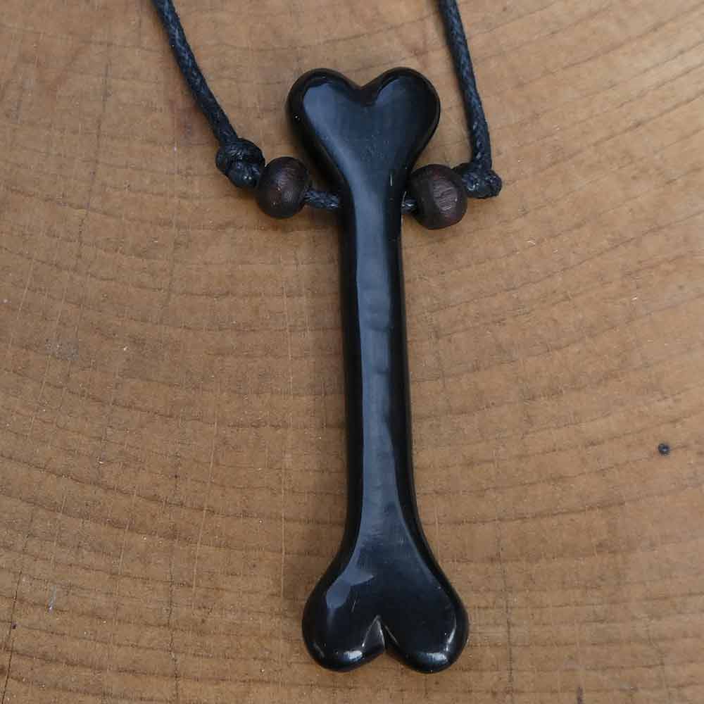 Geschnitzter Knochen Kette Schmuck Horn Anhänger Knochenform