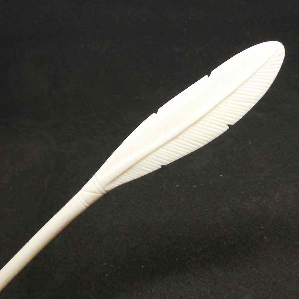 Feder Haarschmuck Haarstab Knochen