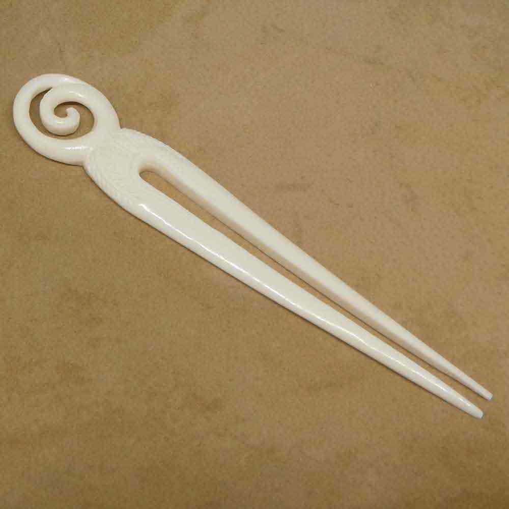 Haarstab Spirale Knochen Haarschmuck