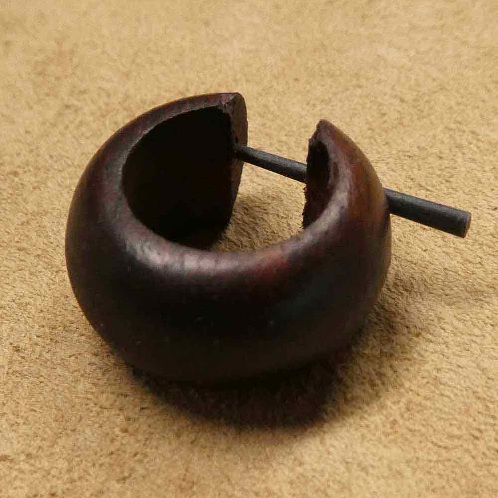 Holz Ohrring 2cm dicke Creole Ohrschmuck 1cm Stärke