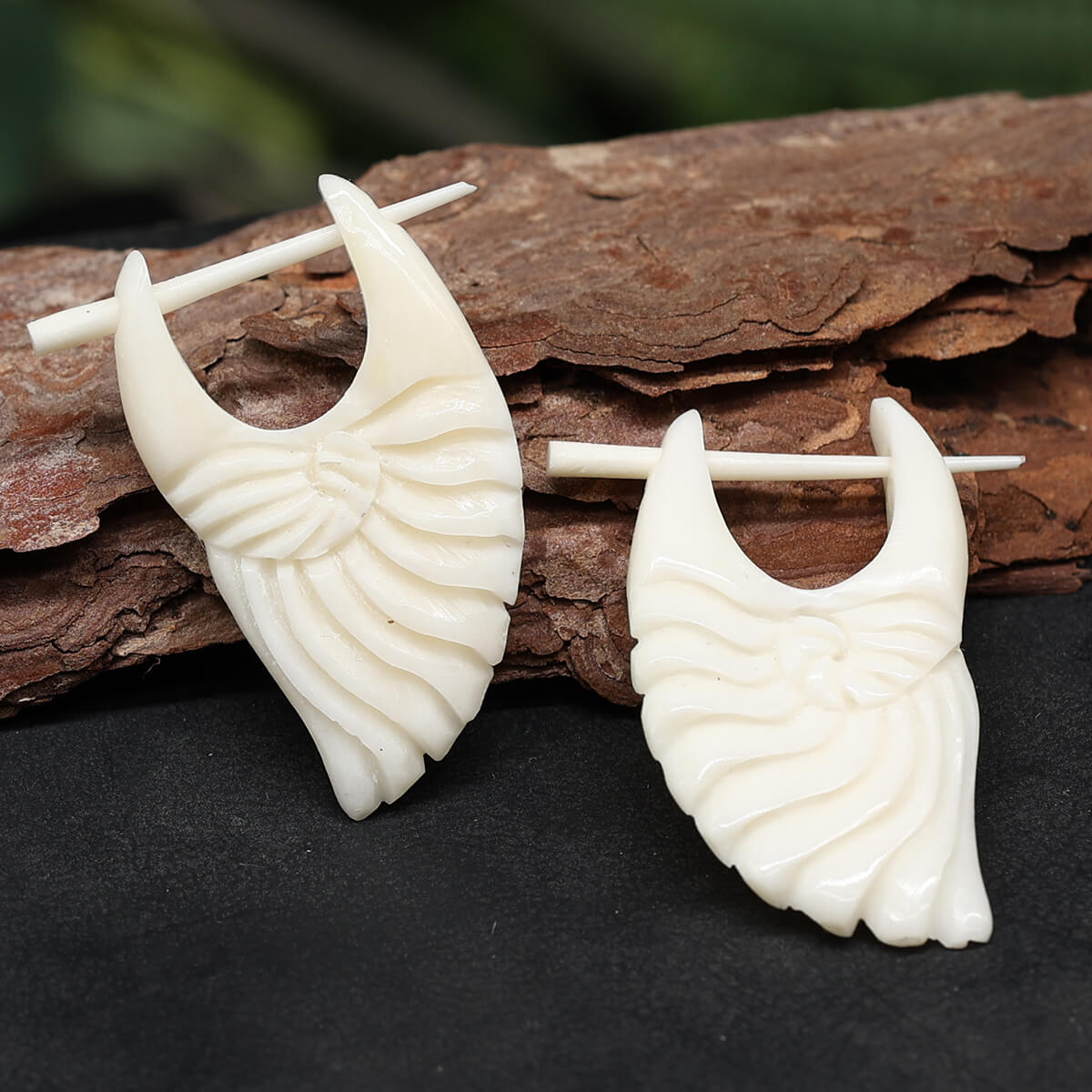 Muschel Ohrring Natur Ohrschmuck hautverträglich weiss