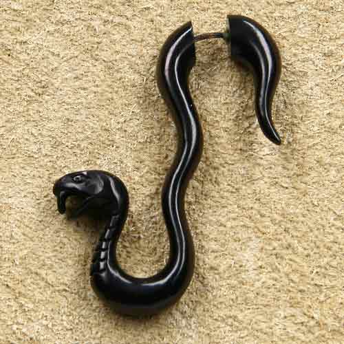 Schlange Fakepiercing Horn Schmuck