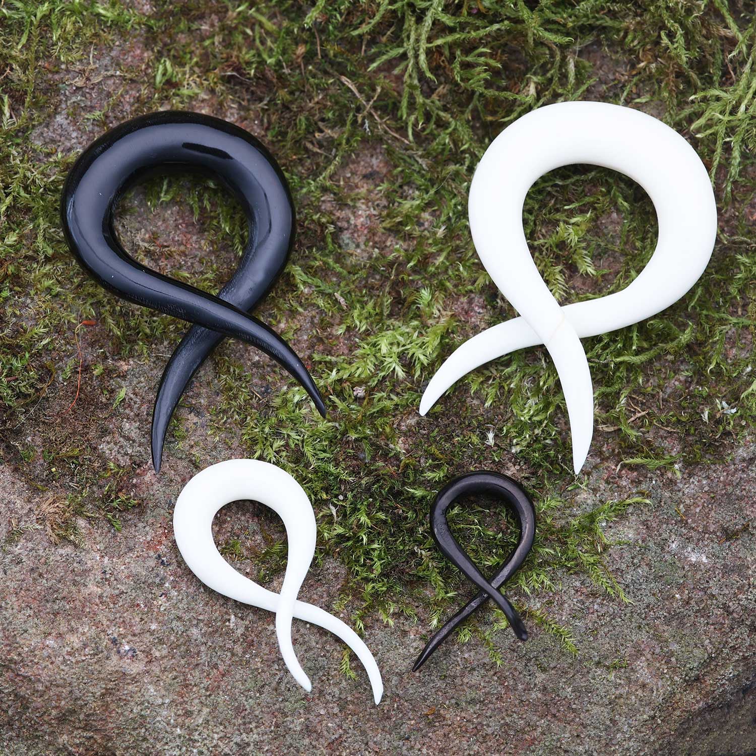 Ausgefallene Horn und Knochen Ohr Piercing diverse Stärken