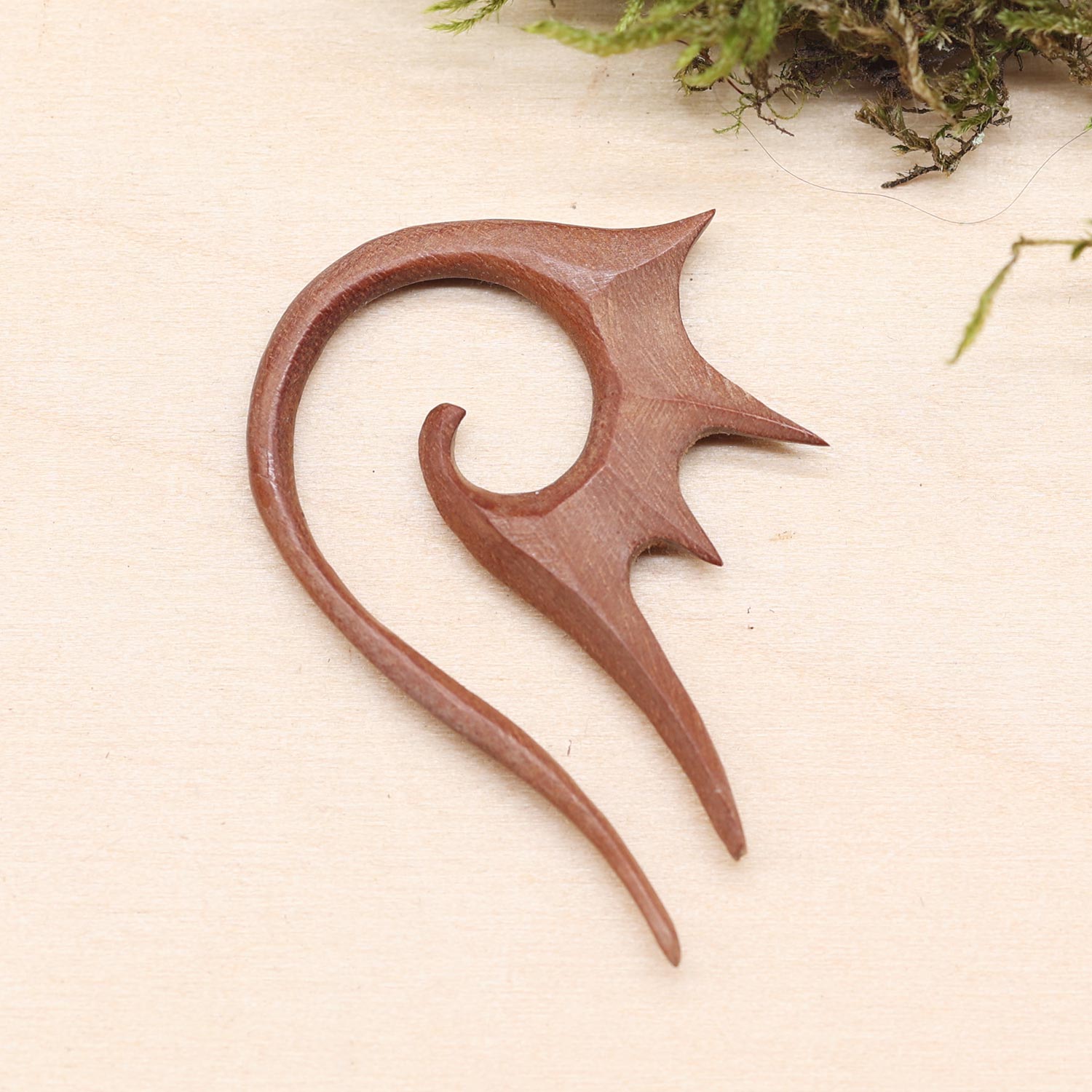 Piercing Holz Ohrschmuck ausgefallenes Design