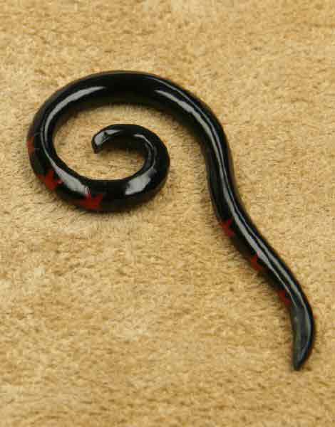 Ohrpiercing Haken lang rot