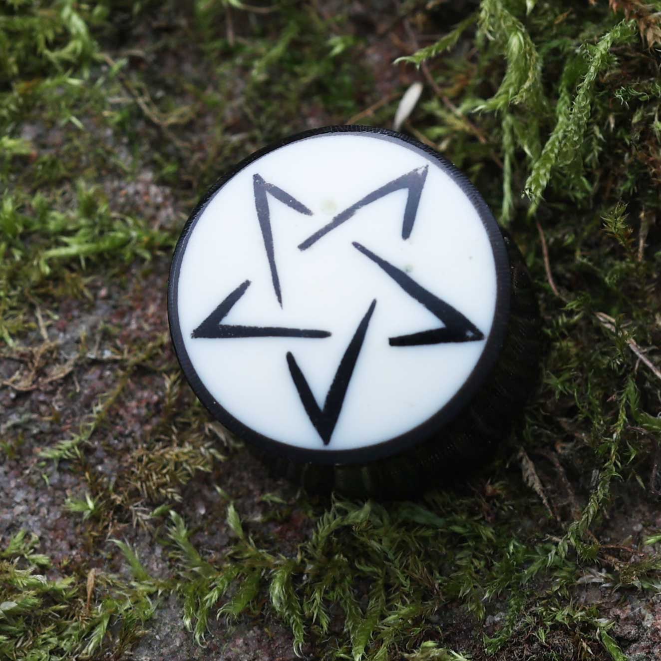 Pentagramm Ohrtunnel Horn Schmuck XL