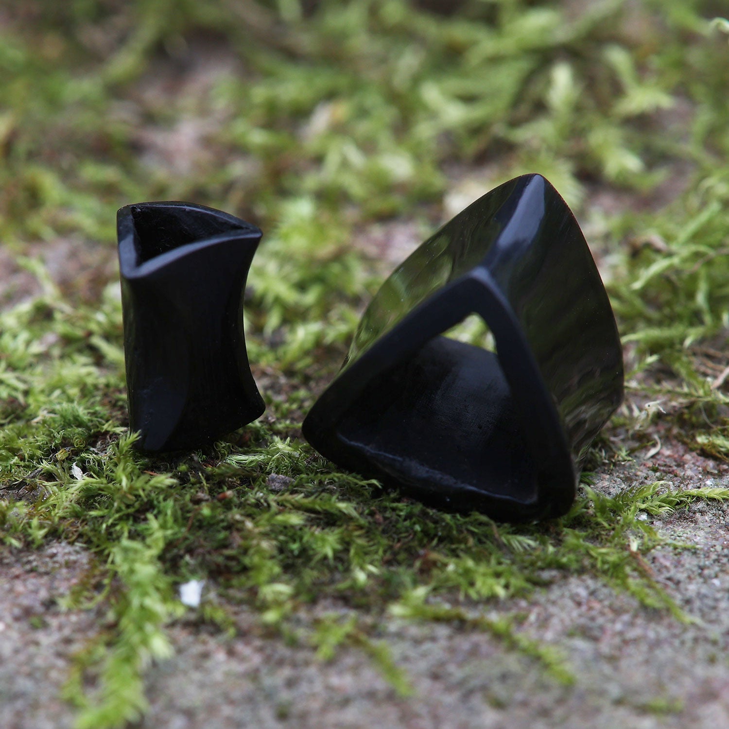Ausgefallener Ohrpiercing Dreiech Horn Plug Ohrschmuck Piercing geweitete Ohrlöcher