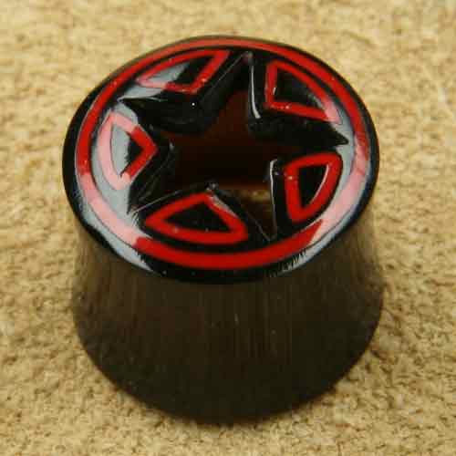 Ohrpiercing Star verziert Ohrplug 14 mm