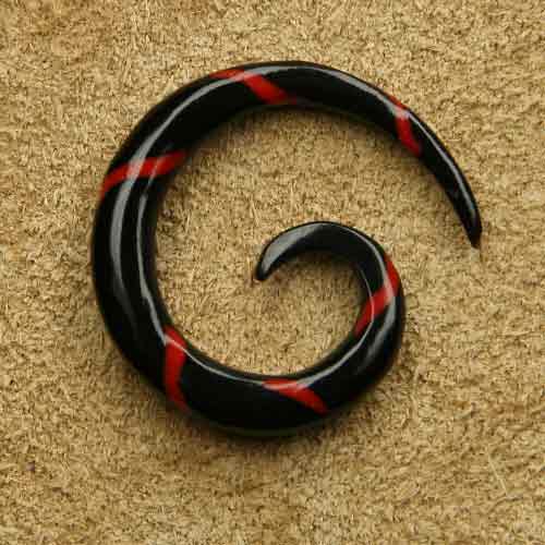 Ohrpiercing  Spirale ROT Dehnungsspirale