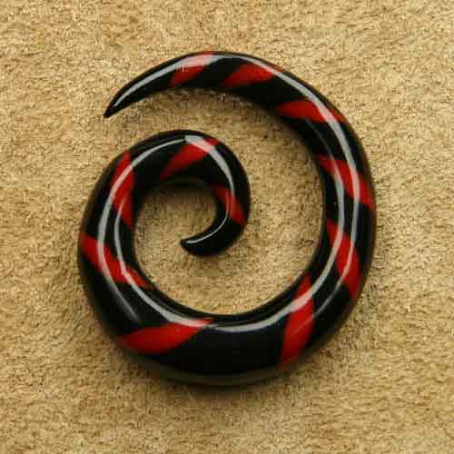 Ohrpiercing  Spirale ROT Dehnungsspirale