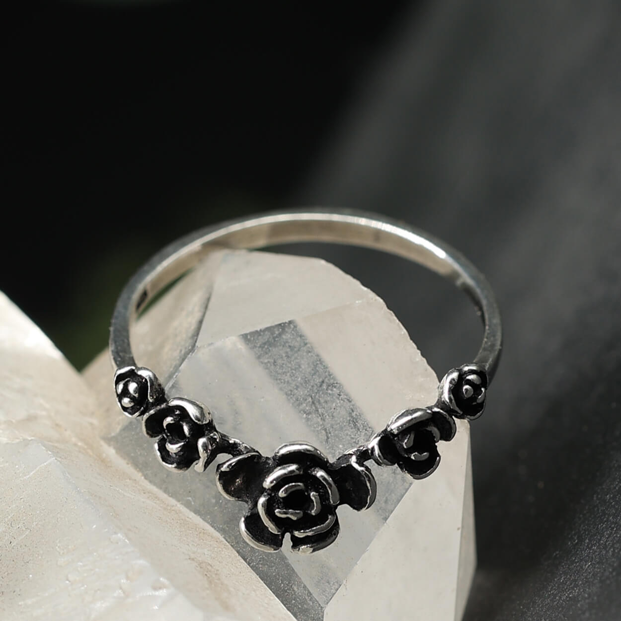 Rose Ring Jewelry Little Rose Silver Women's Children's Silver Ring 925 Silver