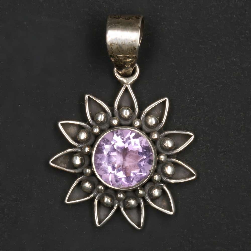 Amethyst Silber Schmuck Anhänger Edelstein Kettenanhänger