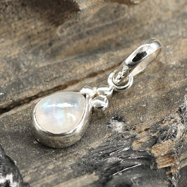 Mondstein Anhänger Sterlingsilber 925 40x23mm