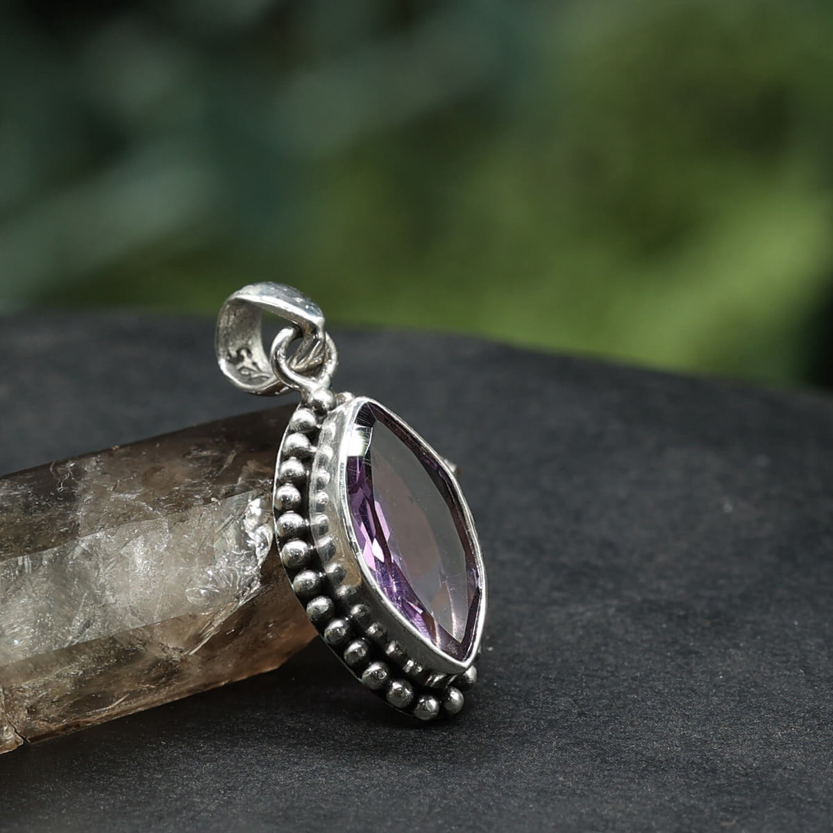 Amethyst Silberschmuck Edelstein Anhänger Außergewöhnlich elegant