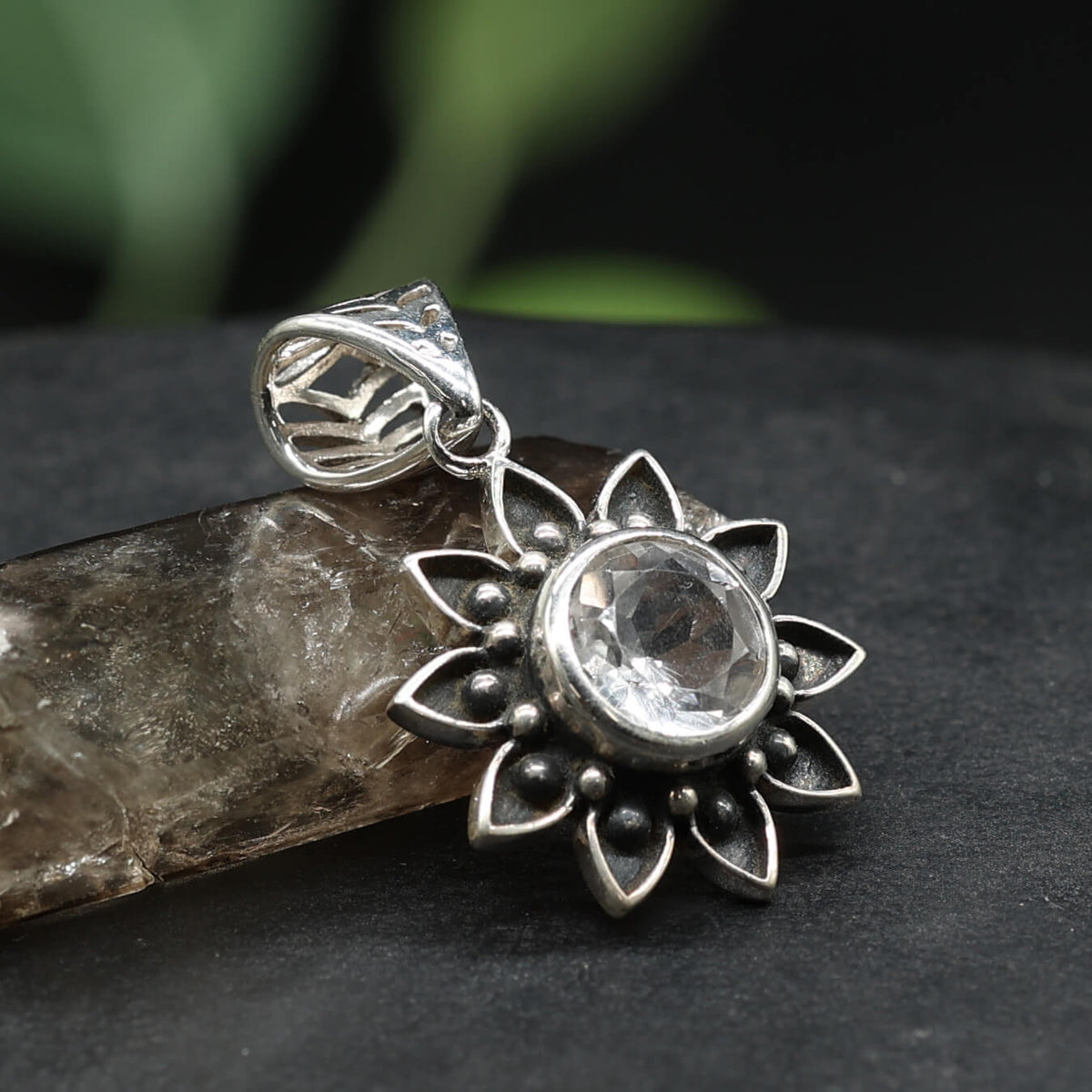 Sonne Silberschmuck Edelstein Anhänger Außergewöhnlich elegant Kristall