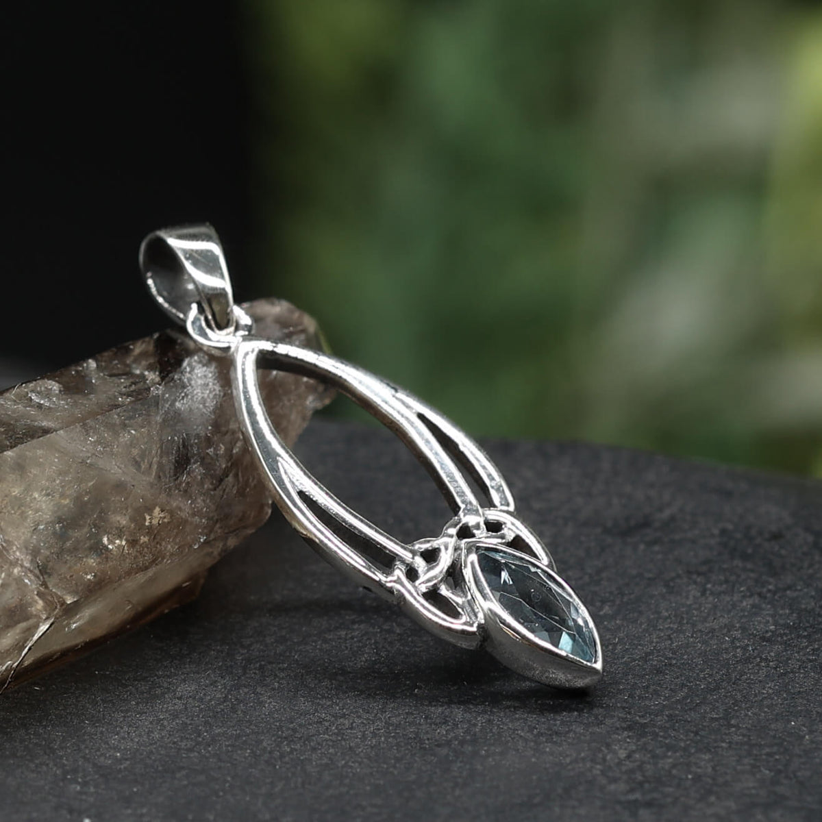 Topas Keltischer Silberschmuck Edelstein Anhänger