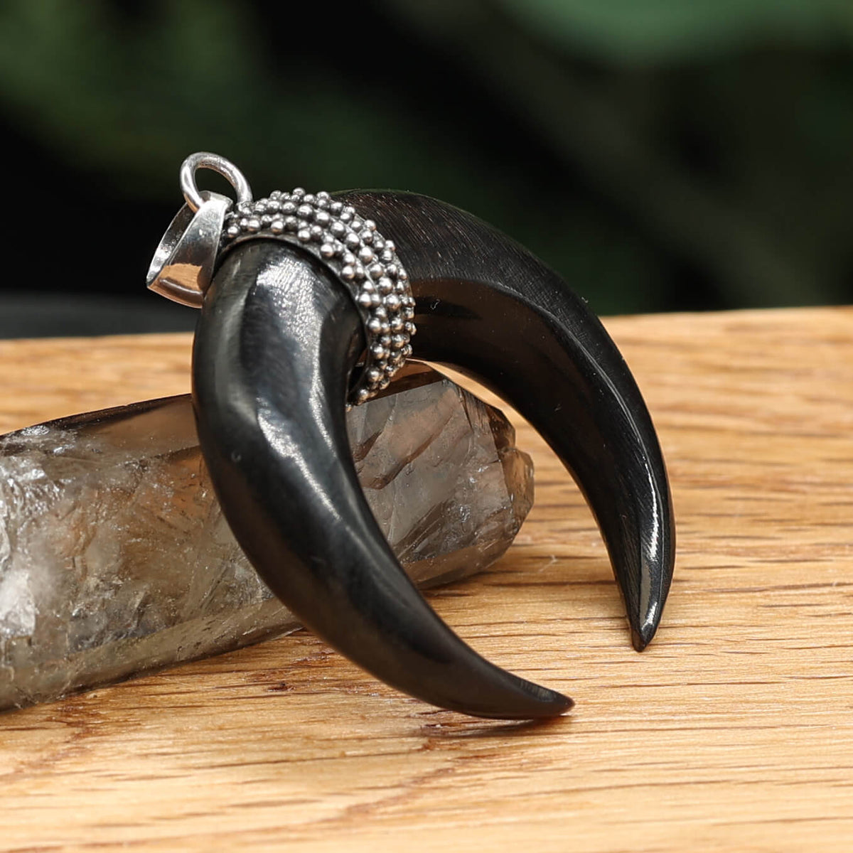 Edler Anhänger Silber Schmuck Handarbeit Horn