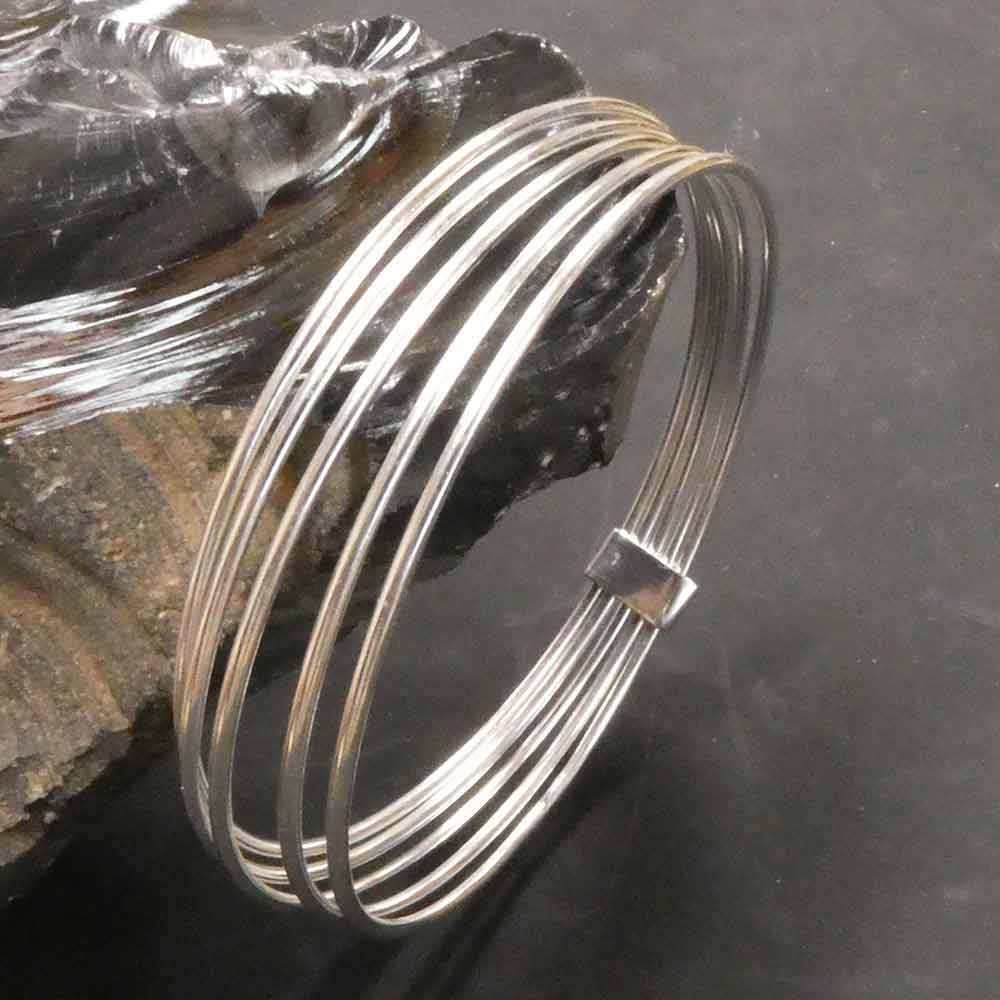 Armreif Frauen 5er Set Silber Armschmuck