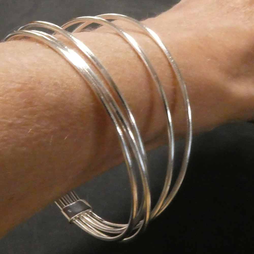 Armreif 5er-Set 925er Sterlingsilber diverse Größen
