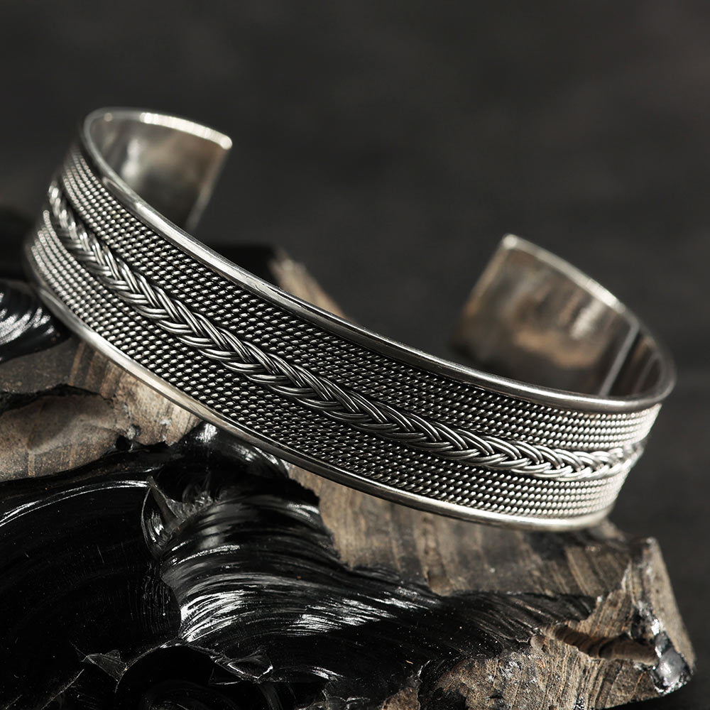 Armreif Damen Herren Knotenmuster 925er Silber Armschmuck