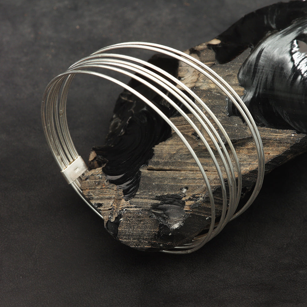 Armreif Silber Armschmuck Damen 7 Reife Set 925 Silber