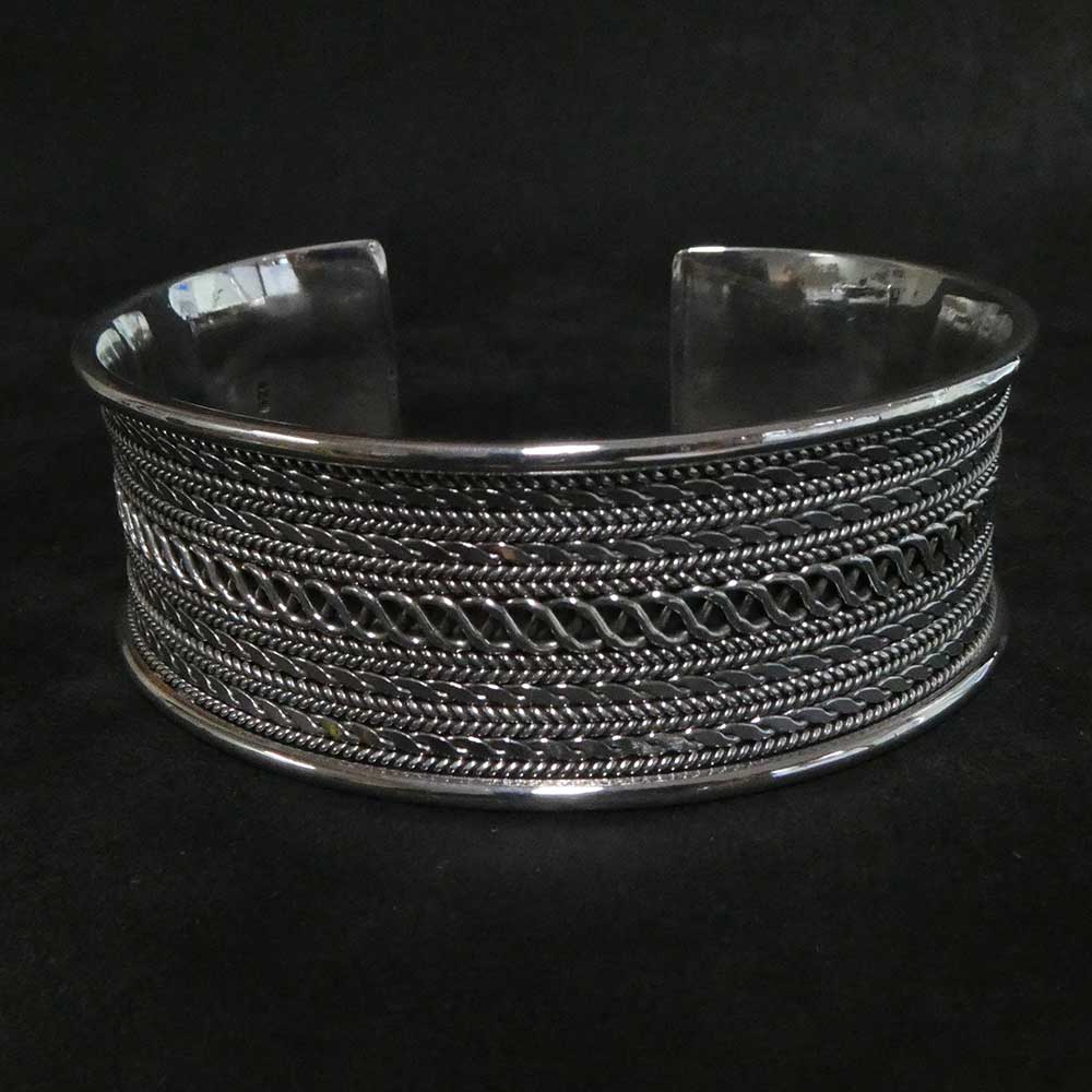 Armreif stilvoll breit elegant Eyecatcher 925 Silber Armschmuck Armspange