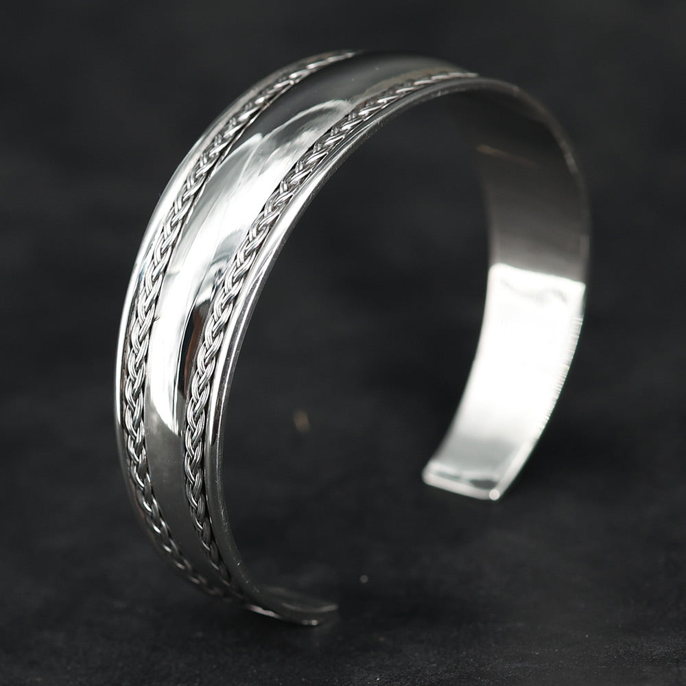 Dezenter Silber Armreif 925 Silber schlicht keltenknoten