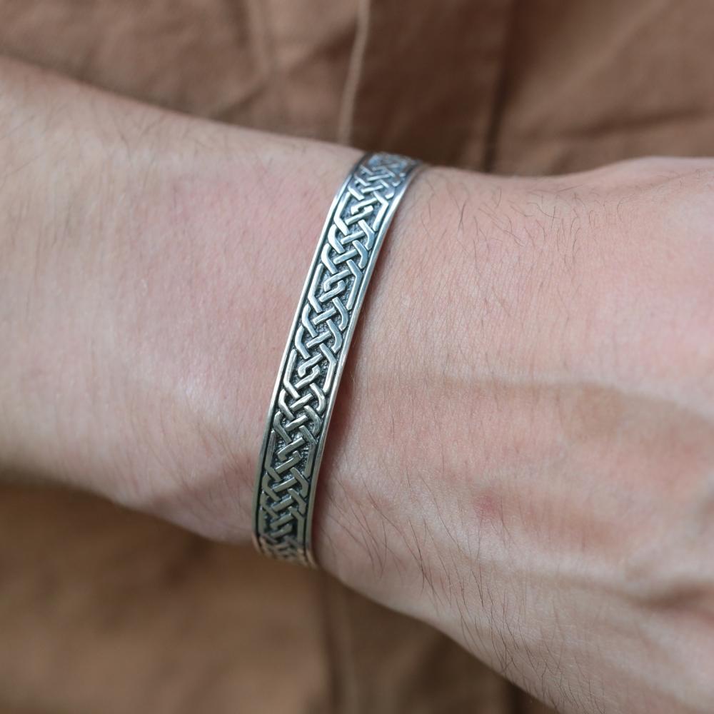 Armreif Edel gearbeitet Keltischerknoten Sterlingsilber Keltischer Schmuck