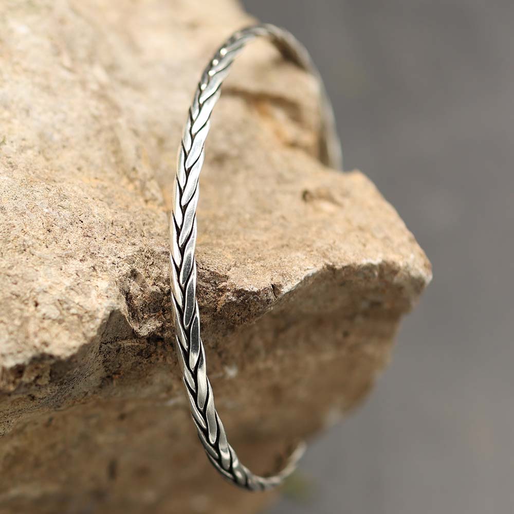 Damen Armreif zart echt Silber schmaler Armschmuck Sterlingsilber