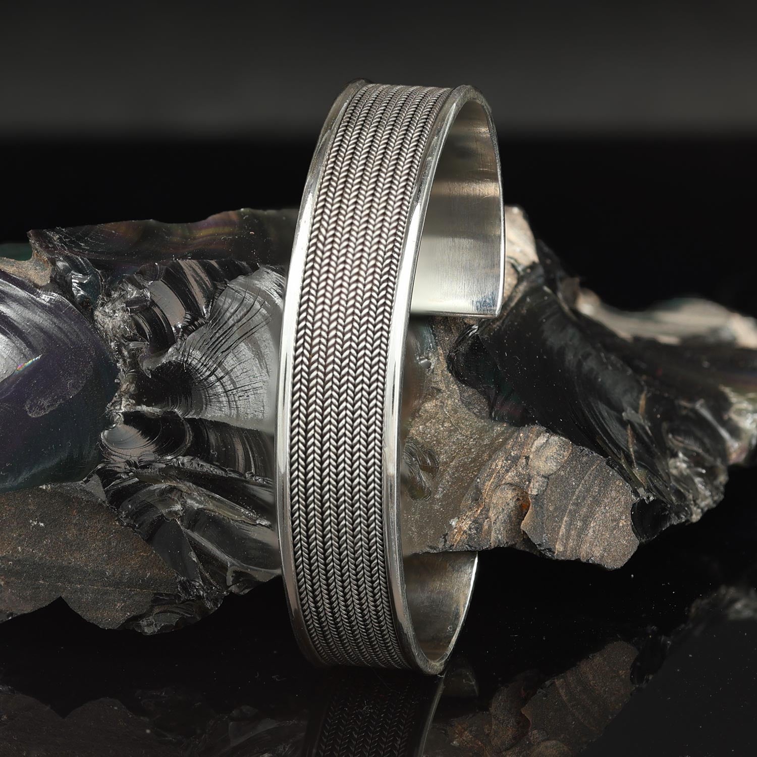 Schlichter Armreif 925 Silber Herren Damen Armschmuck zeitlos