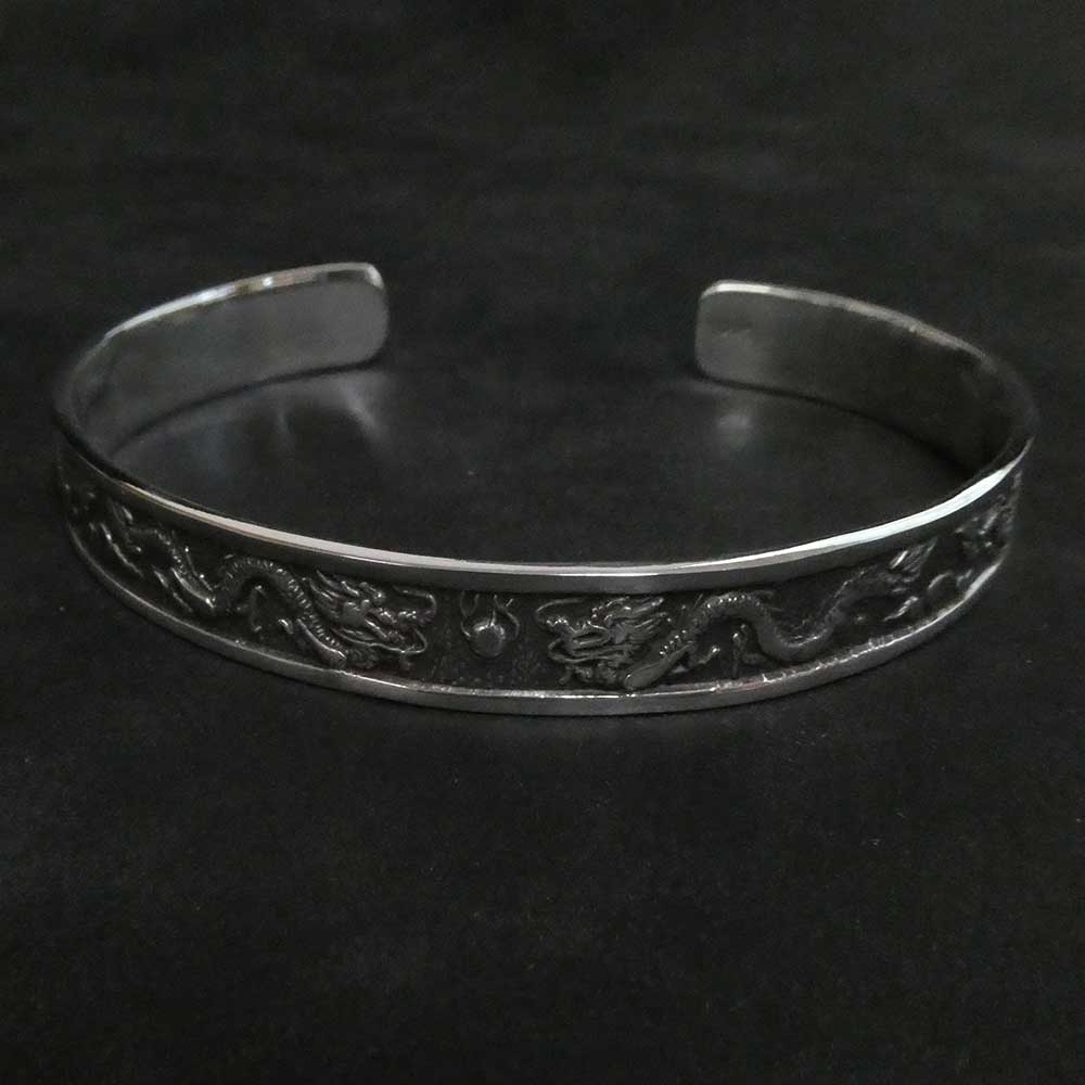 Drachen Armreif 925er Sterlingsilber chinesischer Drache Glücksbringer