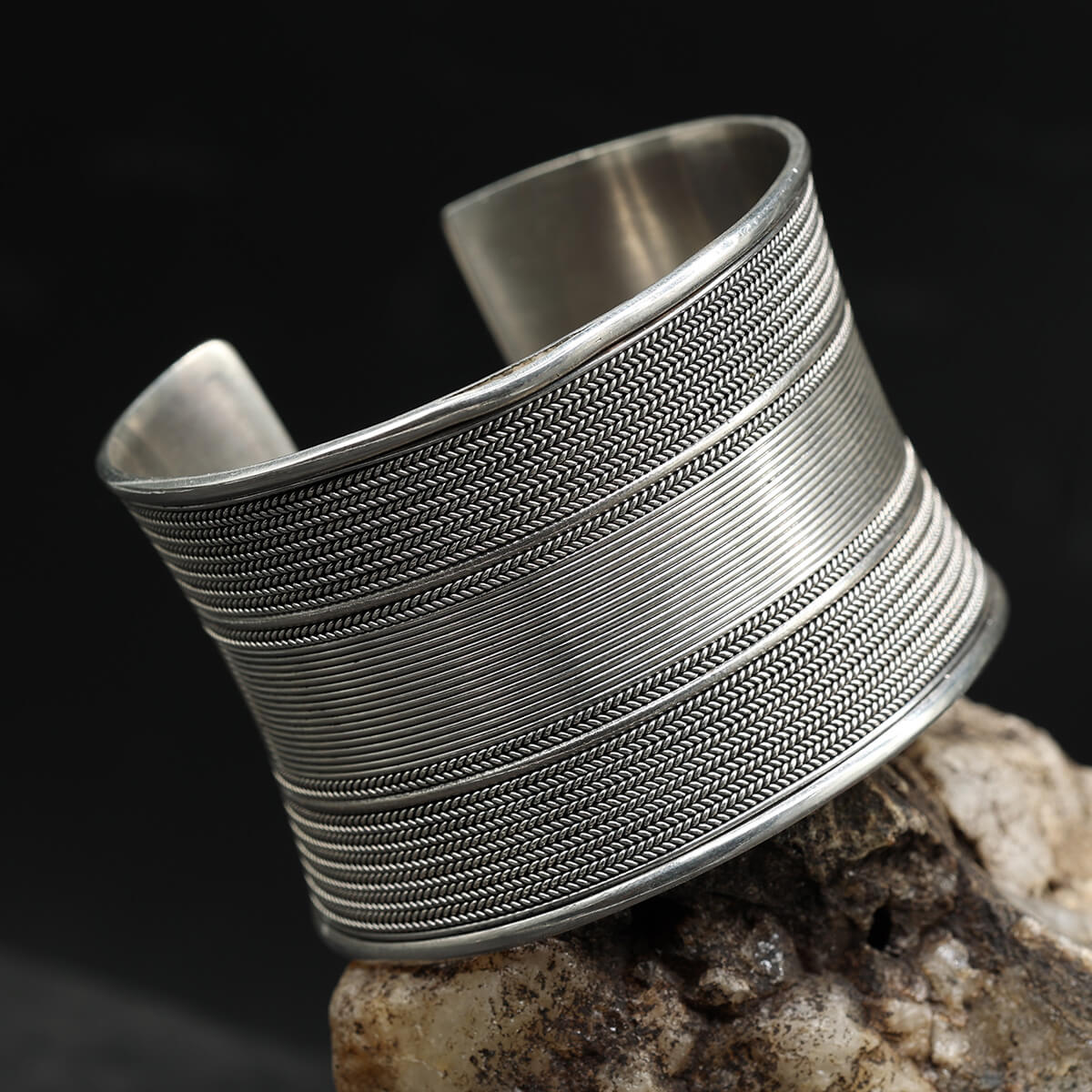 Armreif Eleganz extrem breit 45mm 925 Silber