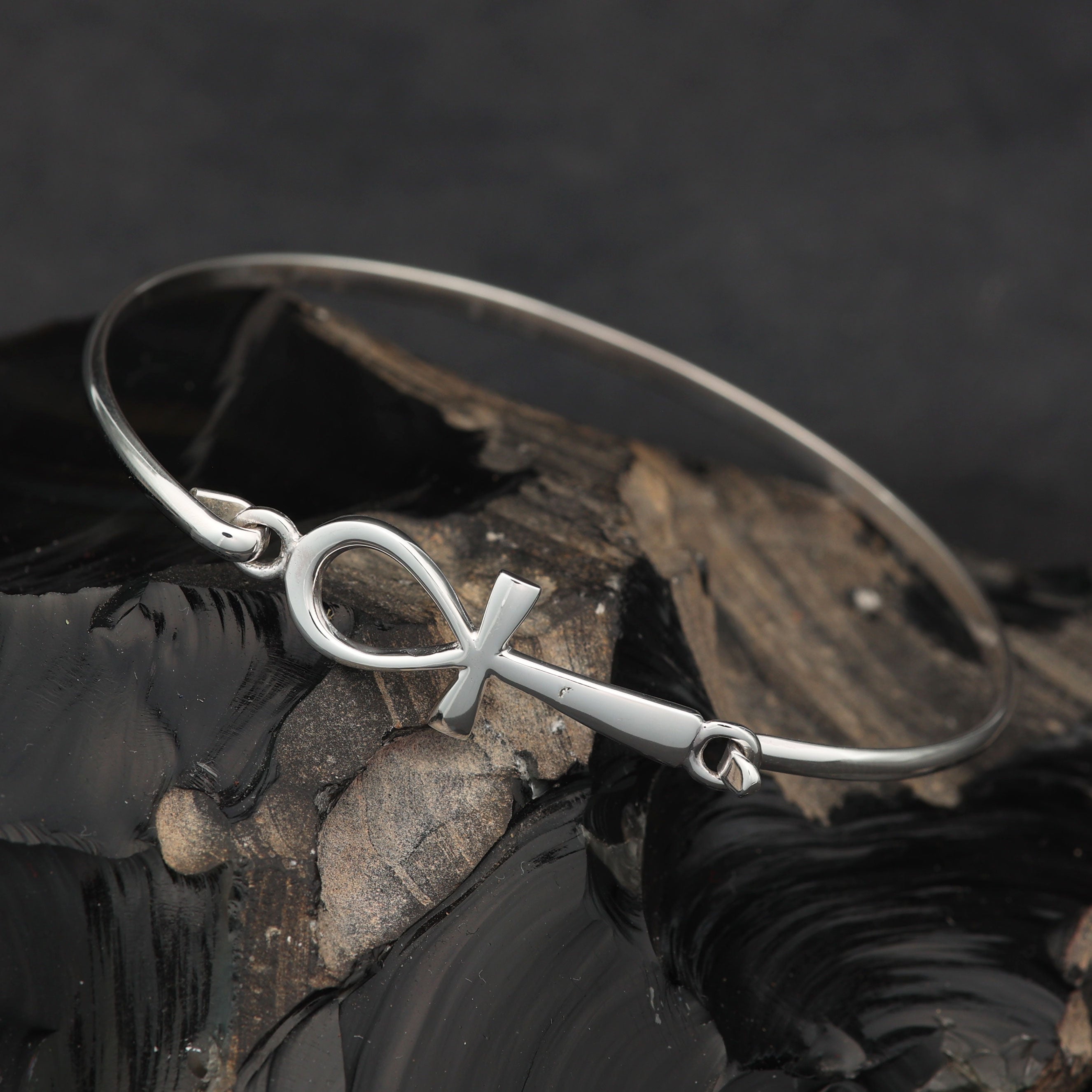 Ankh Armreif Armspange Damen Armschmuck 925 Silber