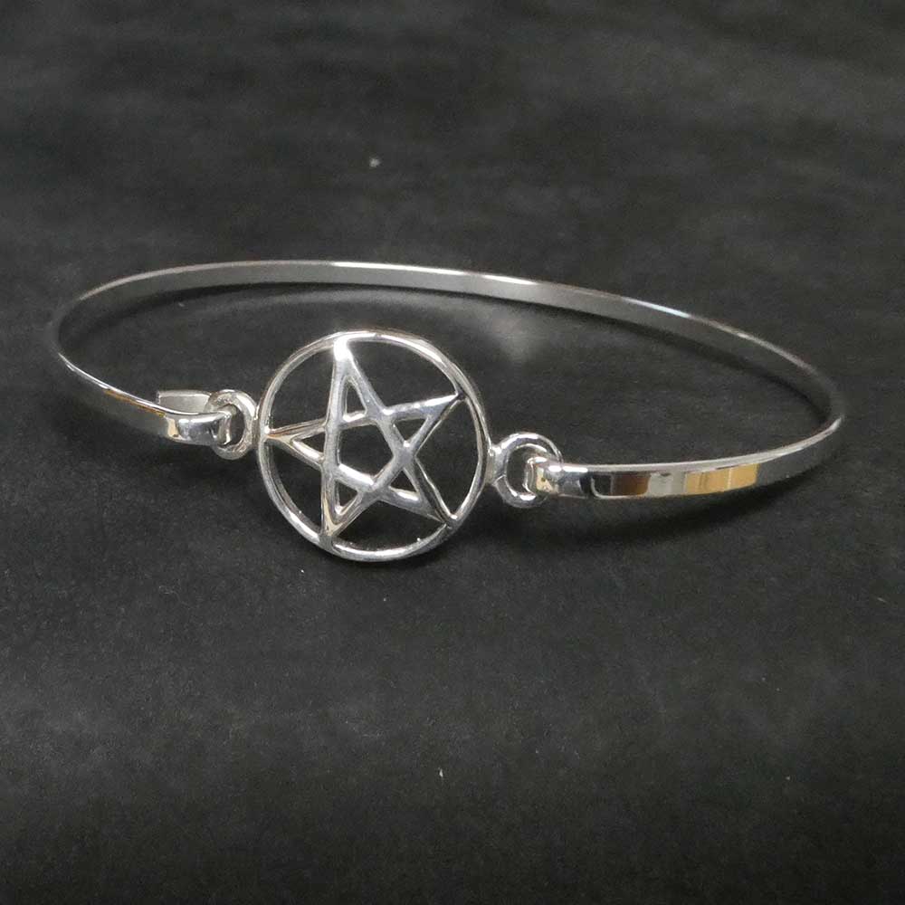 Pentagramm Armspange Damen 925 Silber Henkelkreuz ägyptischer Schmuck