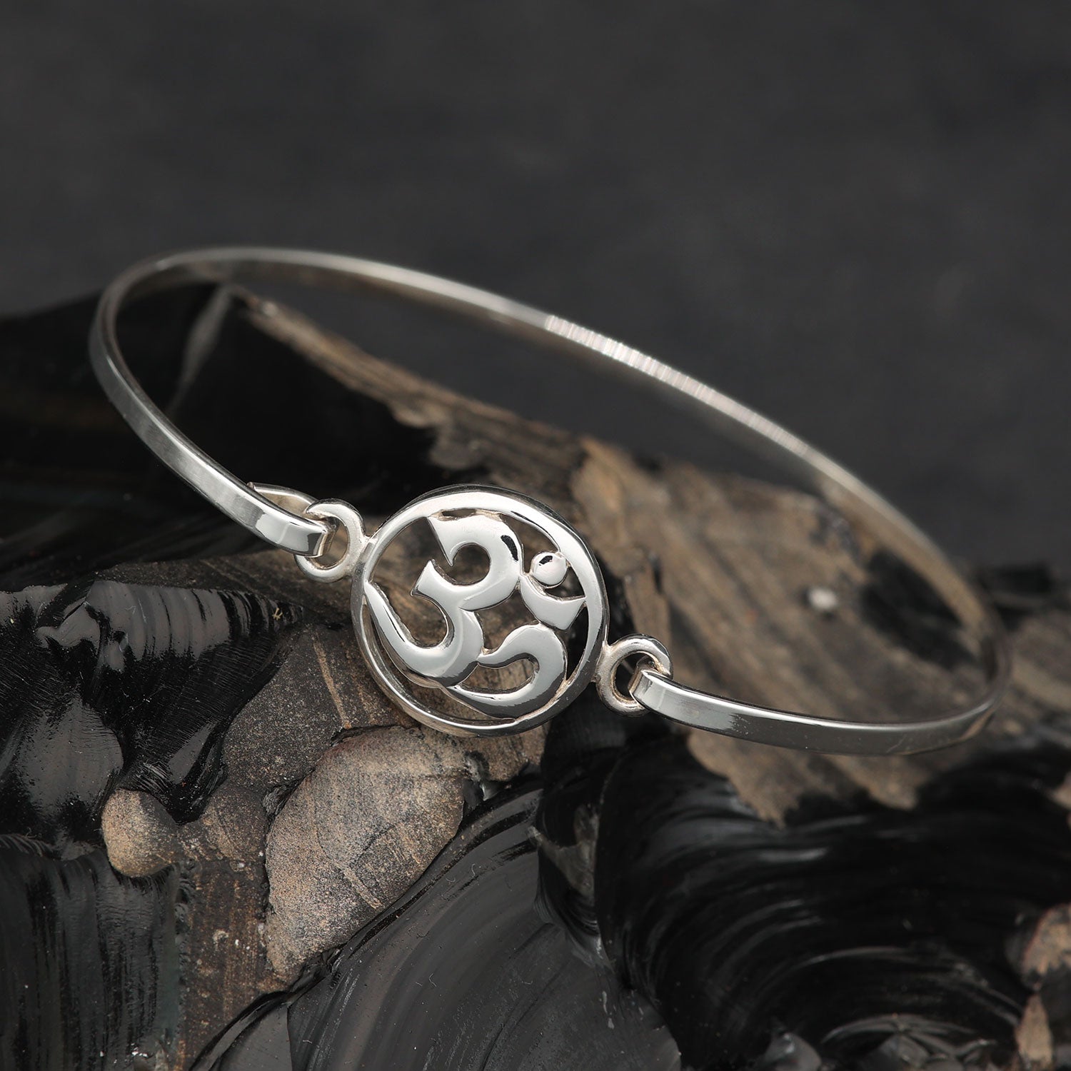 Om Armspange Damen Armschmuck 925 Silber Armreif