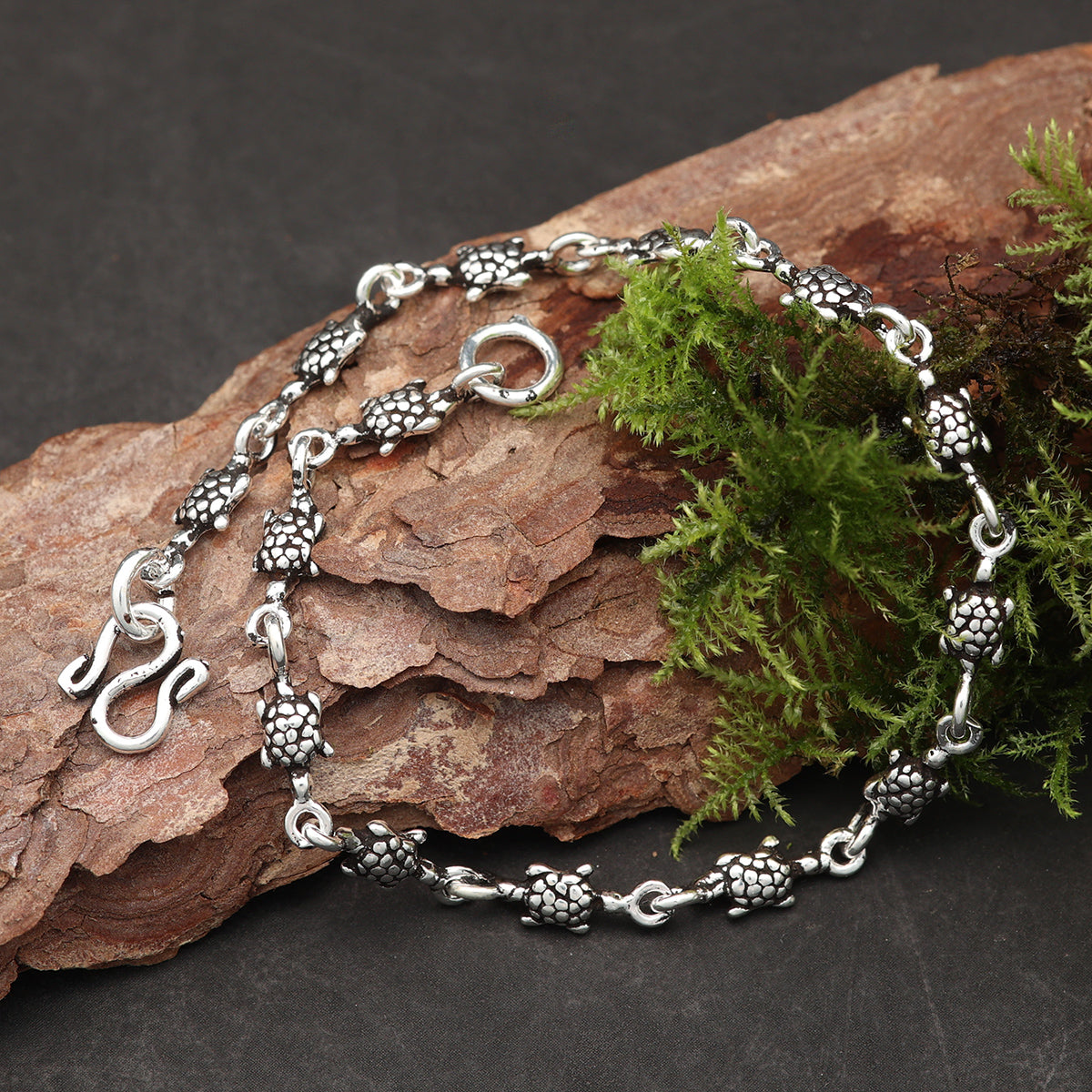 Schildkröten Armband Sterlingsilber Länge: 18,5cm