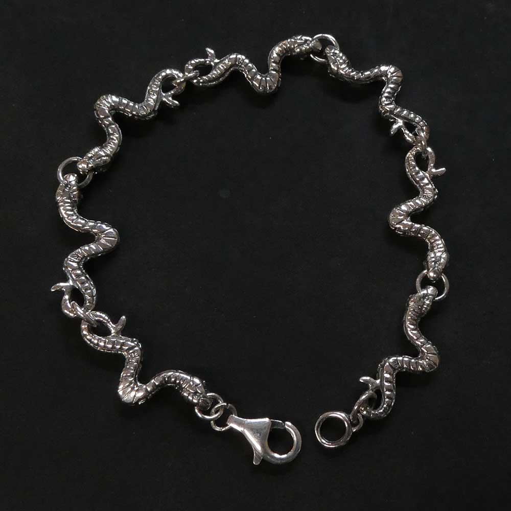 Ausgefallenes Schlangen Armband 925 Sterlingsilber