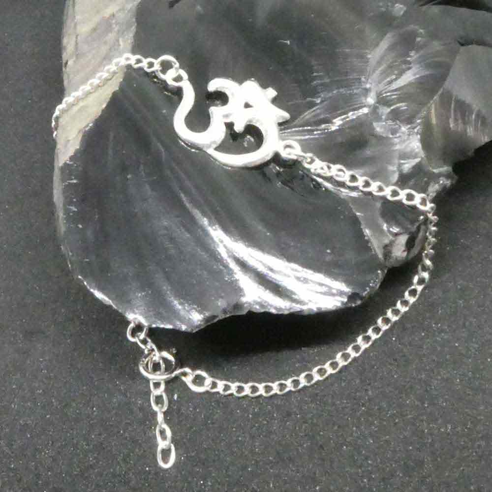Om Armband feines Kettchen Silber