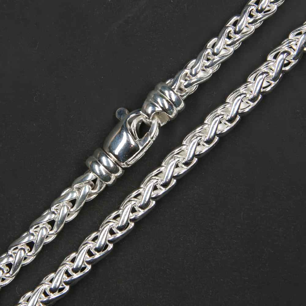 Weizenkette Silber Armband Drehverschluß
