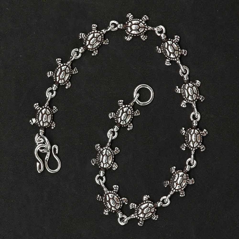 Schildkröten Armschmuck edel Silber Armband fein gearbeitete Schuildkröten
