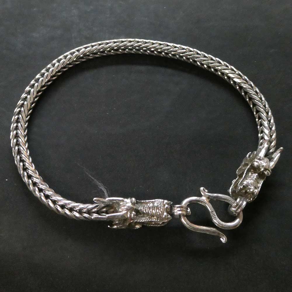 Drache Armband vierkant Design edel 925er Silber Armschmuck Larp auffällig
