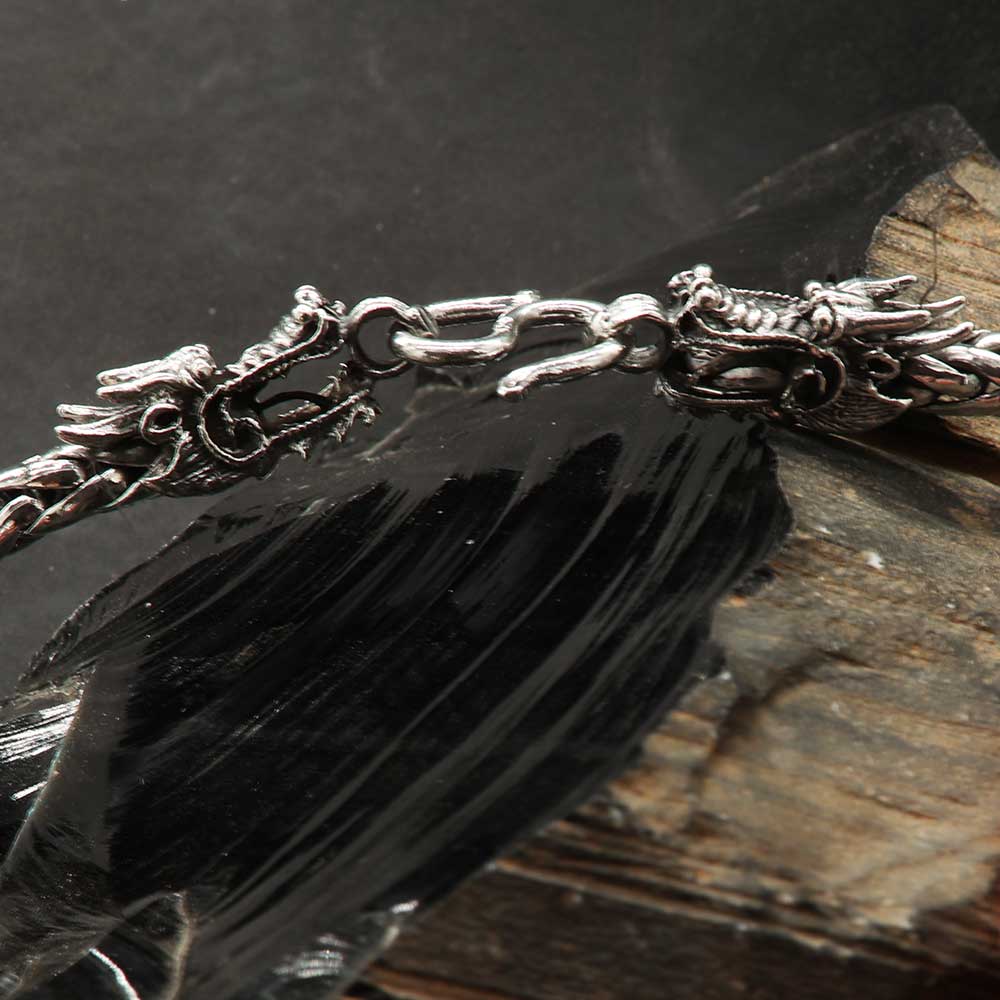 Drachen Armschmuck massiv Silber Damen Herren Armband Sterlingsilber