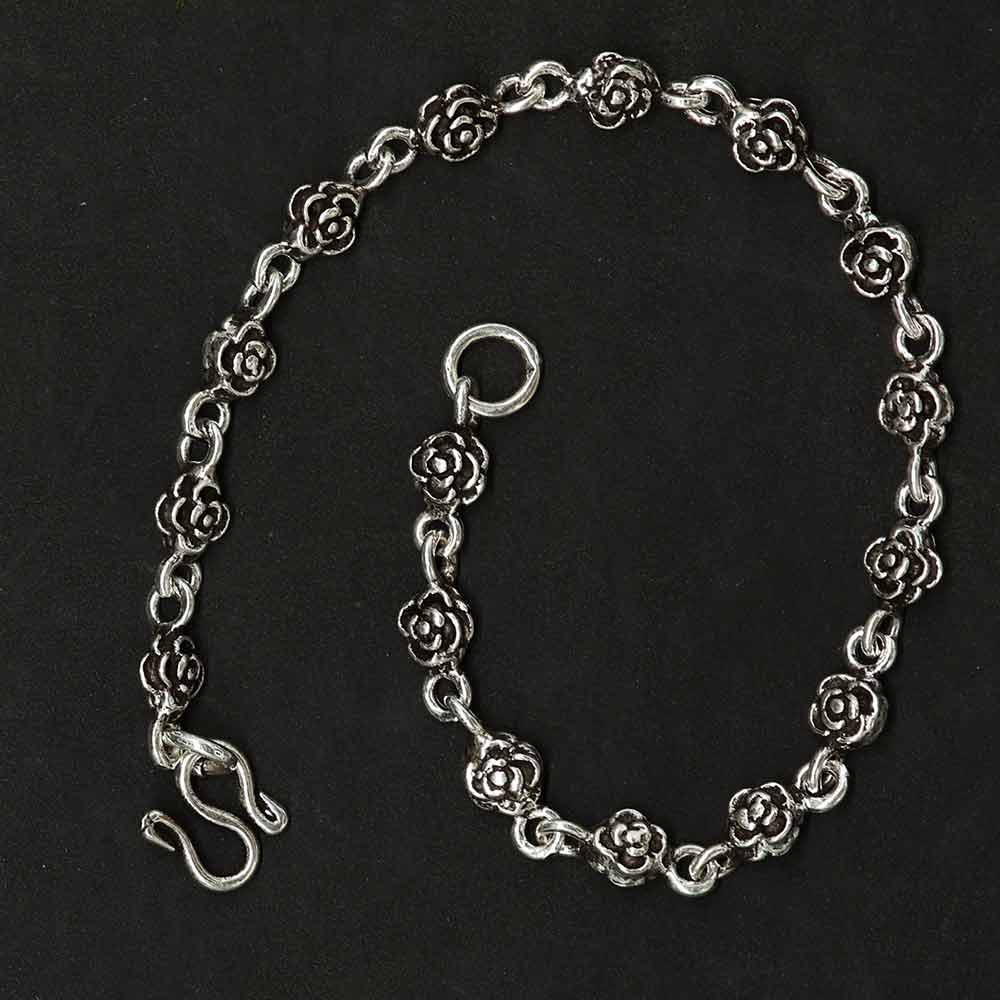 Kleine Rosen Armband Silberschmuck Gothic 925er Silber edel ausgefallen