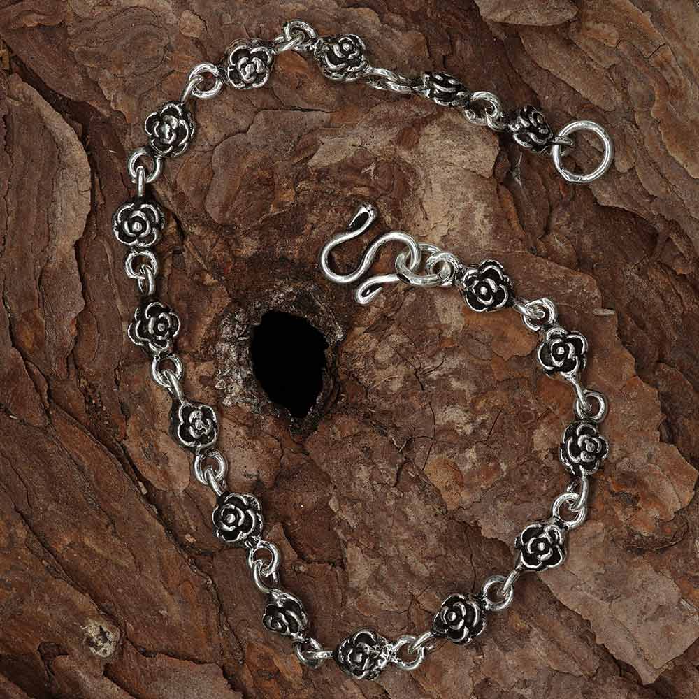 Rosen Armband  925er Silber kleine Röschen Damen Schmuck edel ausgefallen