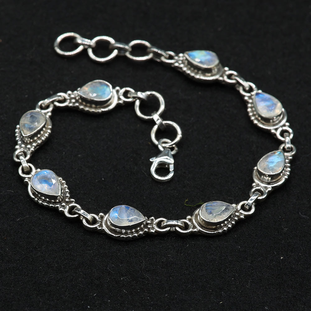 Steinschmuck Monstein facettiert 925 Silber Damen Armband aus Sterlingsilber edlen Steine