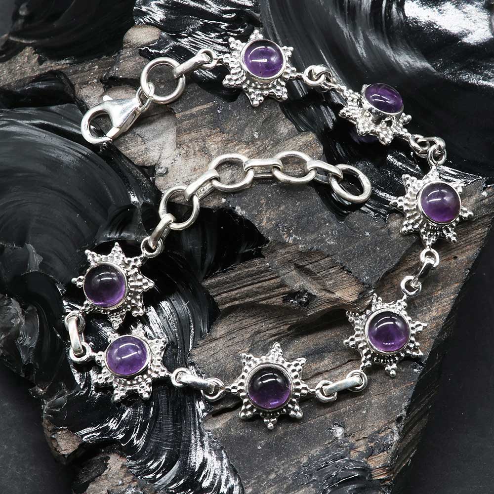 Amethyst Damen Armband 925 Silber edeler Armschmuck