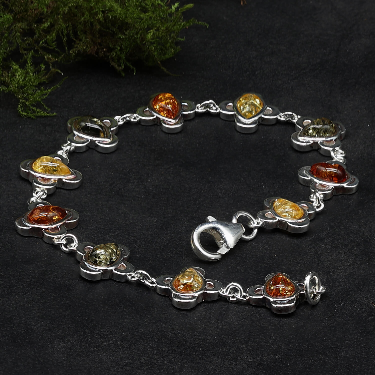 Bernstein Edelstein Armband Silber Armschmuck